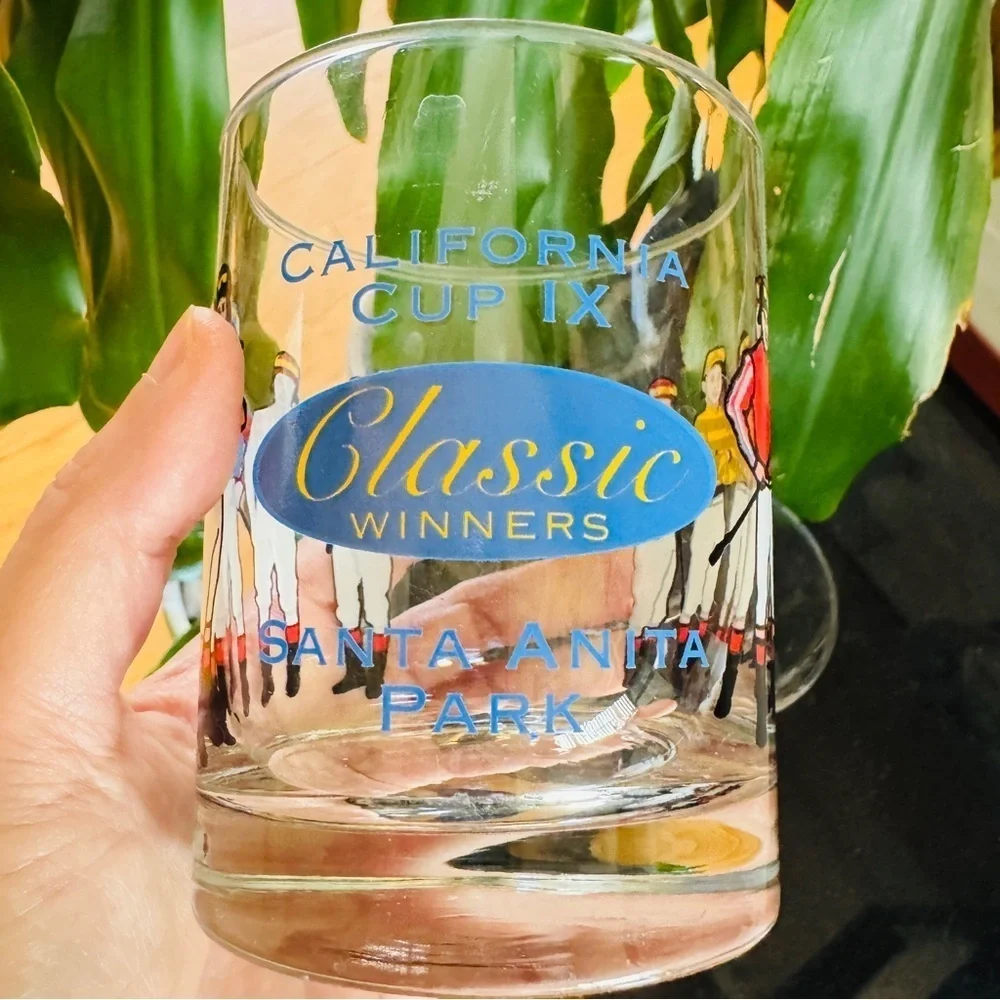 Two Classic Winners Santa Anita Park Glasses